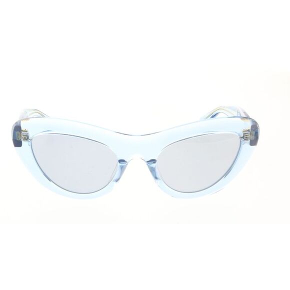 Bottega Veneta BV1282S-003 Transparent Blue Cat-Eye Sunglasses - Picture 2 of 5